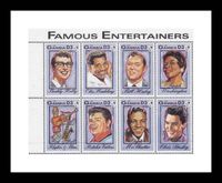 Gambia Stamps Famous Entertainers incl. Buddy Holly and Ritchie Valens
