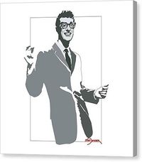 Floating Buddy Holly - Matt Danger Canvas Print