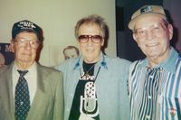 Sonny West with Larry and Travis Holley, Buddy Holly's brothers - Photo published with written permission of Sonny West