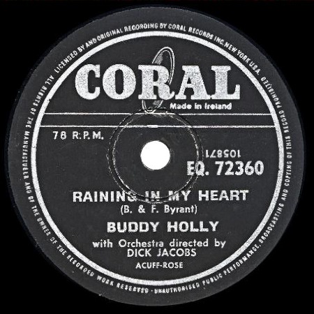 RAINING IN MY HEART - Buddy Holly - Ireland