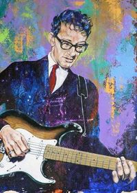 Buddy Holly Fine Art Print, seen on adamnfineartist.com