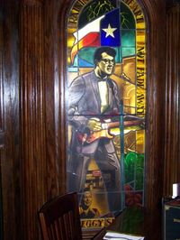 Buddy Holly Stained Glass Window San Antonio TX as seen on TripAdvisor