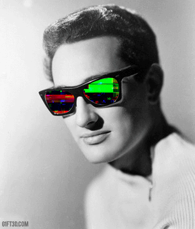 Buddy Holly Glasses, .gif by unknown artist