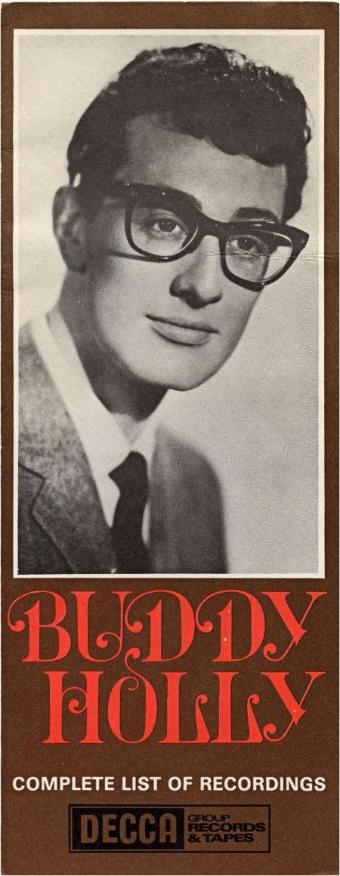 1960's UK DECCA brochure listing Buddy Holly UK LP & Tape releases