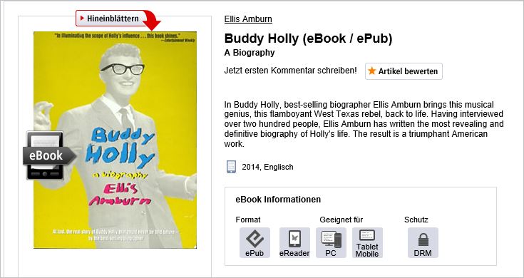 Buddy Holly by Ellis Amburn