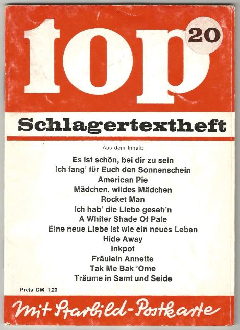 top # 20 Schlagertextheft, Deutschland