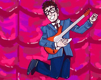 Buddy Holly Print by © Mason