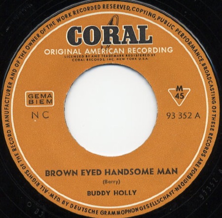 Brown Eyed Handsome Man - Buddy Holly - German Pressing