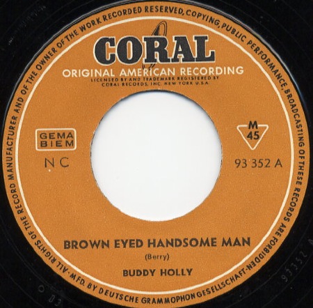Brown Eyed Handsome Man - Buddy Holly - German Pressing