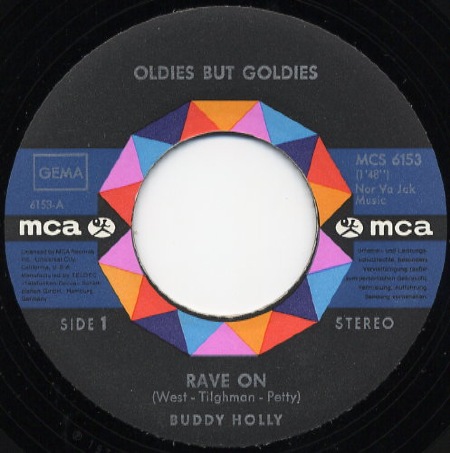 Rave On - MCA - Buddy Holly - German Pressing