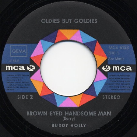 Brown Eyed Handsome Man - MCA - Buddy Holly - German Pressing