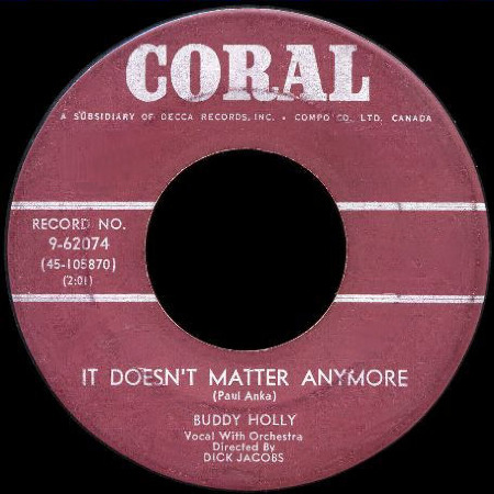 It doesn't matter anymore BUDDY HOLLY