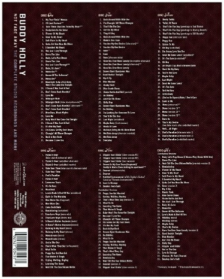 BUDDY HOLLY - Not Fade Away 6 CD Box Set 2009