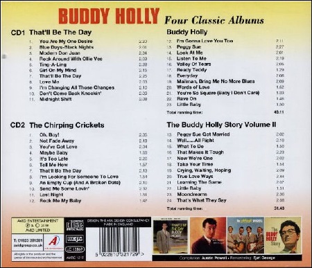BUDDY HOLLY - FOUR CLASSIC ALBUMS