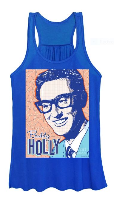 Buddy Holly Pop Art Women's Tank Top by Jim Zahniser