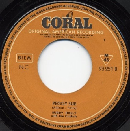 PEGGY SUE - BUDDY HOLLY & The Crickets