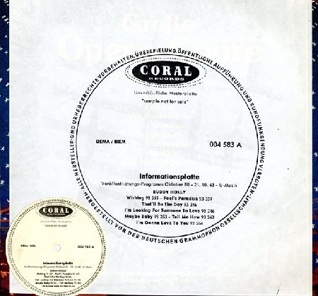 BUDDY HOLLY INFORMATIONSPLATTE